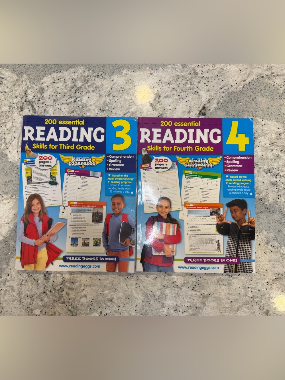 Reading Eggspress Essential Skills Reading Family Bundle Grade 3 and Grade 4